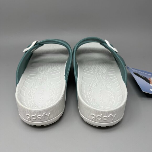 Gravity Defyer Gdefy Upbov Sandals Slides 2 Strap Teal Rubber 9 Mens / 11 Womens main image 5